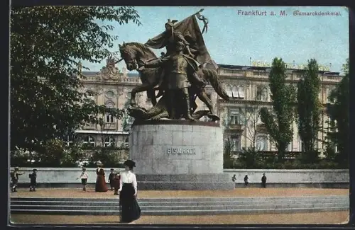AK Frankfurt a. M., Bismarckdenkmal