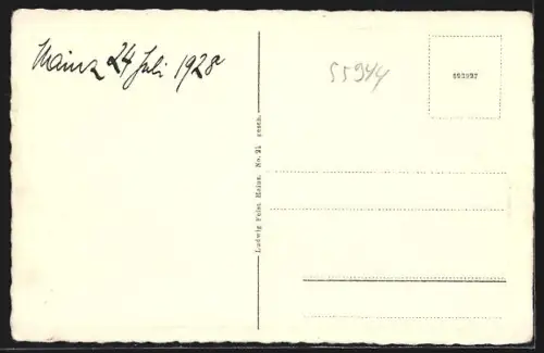 AK Mainz a. Rhein, Totalansicht vom Stephansturm