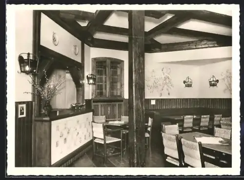 AK Alt Mölln, Innenansicht der Gaststätte Die Windmühle