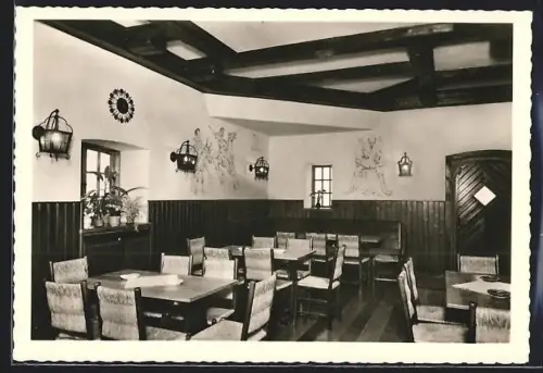 AK Altmöllln bei Mölln, Gasthaus Die Windmühle, Bundesstr. 207, Innenansicht