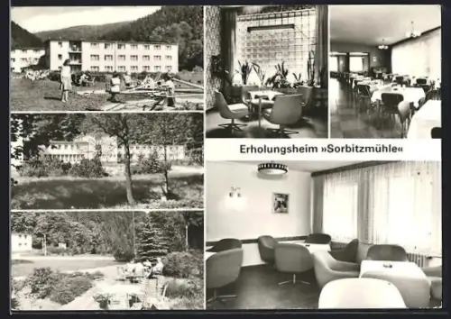 AK Döschnitz /Kr. Rudolstadt, Erholungsheim Sorbitzmühle des VEB Leuna-Werke Walter Ulbricht, Innenansichten