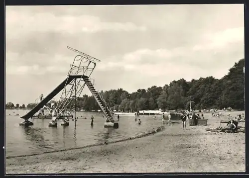 AK Jessern bei Goyatz, Strandbad am Schwielochsee