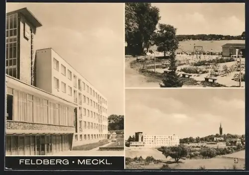 AK Feldberg /Meckl., FDGB-Erholungsheim Freundschaft, Haussee, Teilansicht