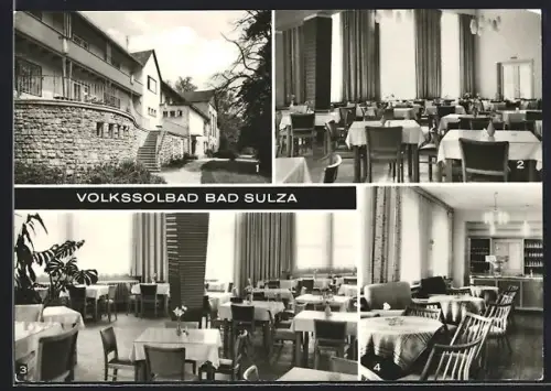 AK Bad Sulza, Volkssolbad, Kurhaus, Speisesaal, Café Schmidt