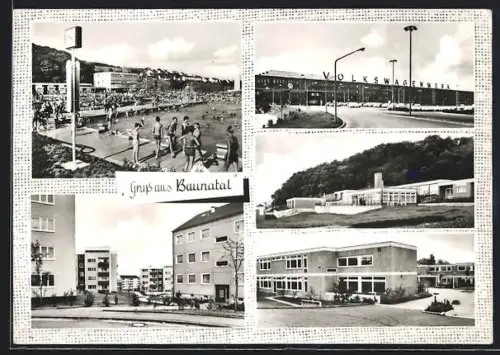 AK Baunatal, Volkswagenwerk, Schwimmbad, Wohnsiedlungen, Schule