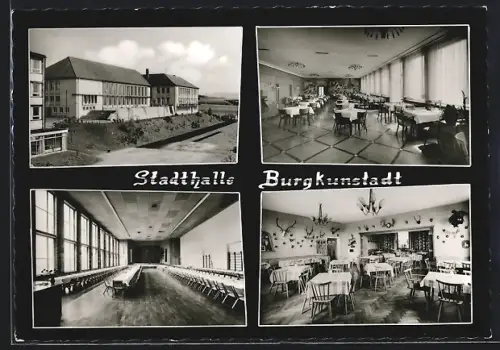 AK Burgkunstadt, Stadthalle, Gasträume, Festsaal, Jagdzimmer