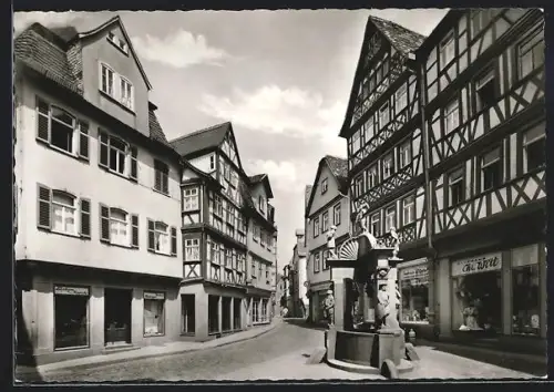 AK Wertheim a. Main, Am Engelbrunnen, Fachwerkhäuser