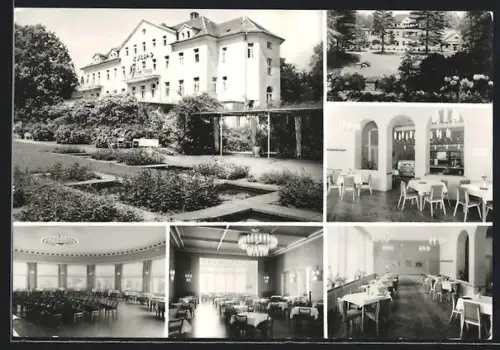 AK Bad Lausick, Kurmittelhaus, Wintergarten, Speisesaal, Kurcafé