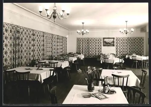 AK Brannenburg-Obb., Erholungsheim der Deutschen Postgewerkschaft, Speisesaal