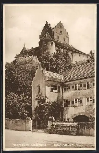 AK Meersburg /Bodensee, Schloss, Ansicht von der Strasse