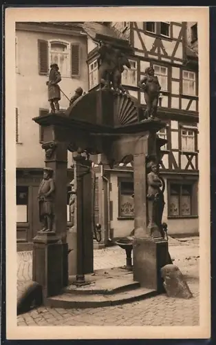 AK Wertheim, Der Engelbrunnen (erbaut 1574)