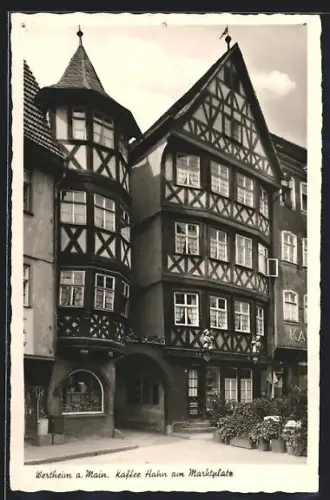 AK Wertheim, Kaffee Hahn am Marktplatz