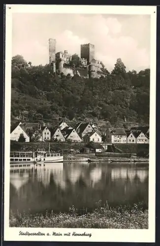 AK Stadtprozelten, Main mit Henneburg