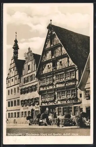 AK Dinkelsbühl, Deutsches Haus mit Gustav Adolf-Haus