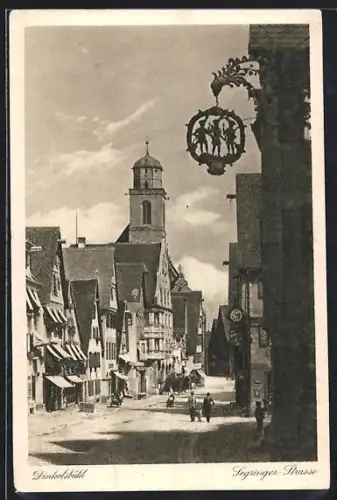AK Dinkelsbühl, Blick in die Segringer-Strasse