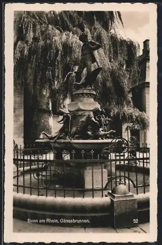 AK Bonn a. Rh., Der Gänsebrunnen