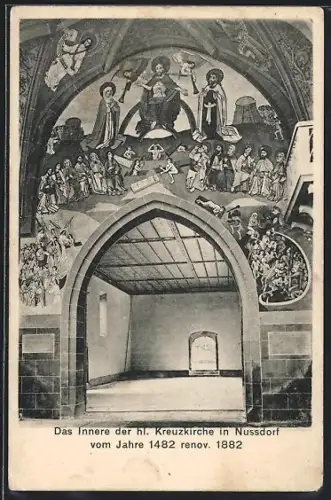 AK Nussdorf, Hl. Kreuzkirche, Innenansicht