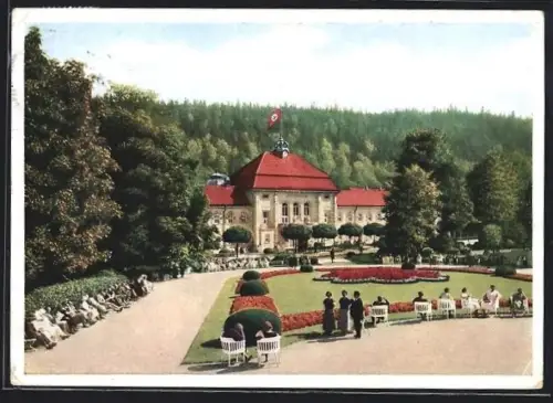 AK Bad Elster, Albertbad mit Anlagen u. 