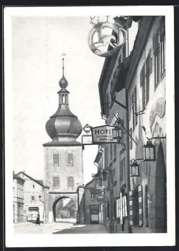 AK Saalfeld /Saale, Blankenburger Tor, Hotel