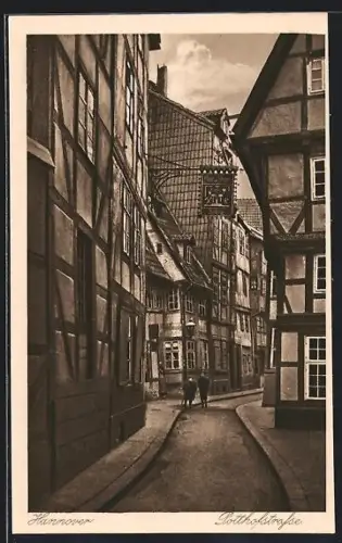 AK Hannover, Potthofstrasse, Fachwerkhäuser