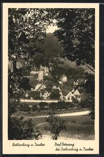 AK Detwang /Rothenburg o. Tauber, Ortsansicht