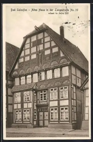 AK Bad Salzuflen, Altes Haus in der Langenstrasse Nr. 35