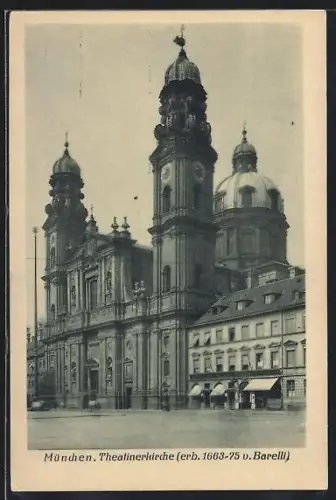 AK München, Theatinerkirche (erb. 1663-75 v. Barelli)