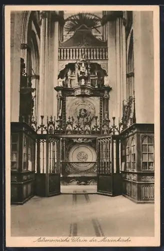 AK Lübeck, Astronomische Uhr in der Marienkirche