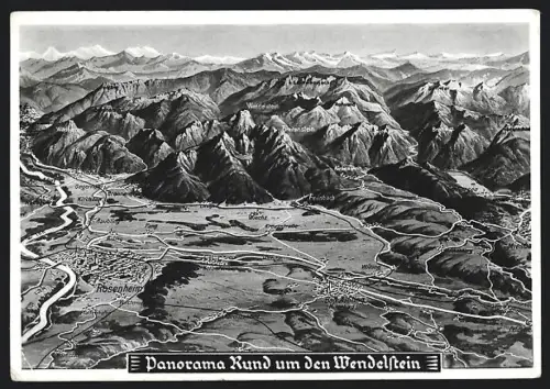 AK Rosenheim, Panorama rund um dem Wendelstein
