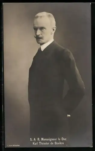 AK Karl Theodor von Bayern im Anzug