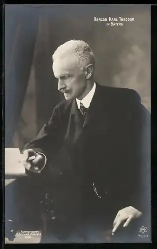 AK Herzog Karl Theodor von Bayern im Anzug