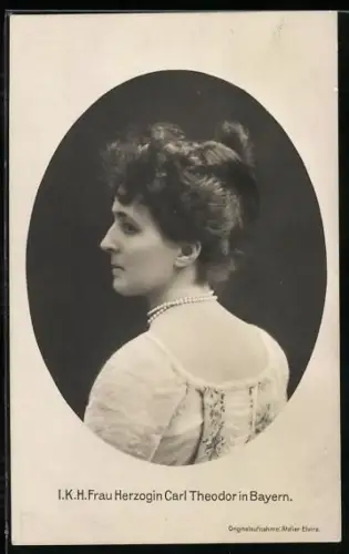AK Herzogin Carl Theodor von Bayern