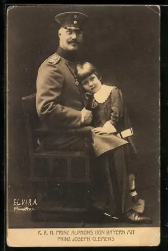 AK Prinz Alphons von Bayern mit Prinz Joseph Clemens