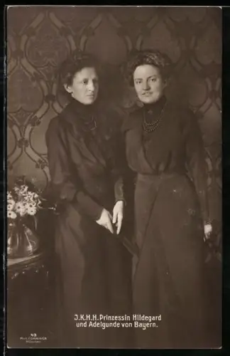 AK I. K. H. H. Prinzessin Hildegard und Adelgunde von Bayern