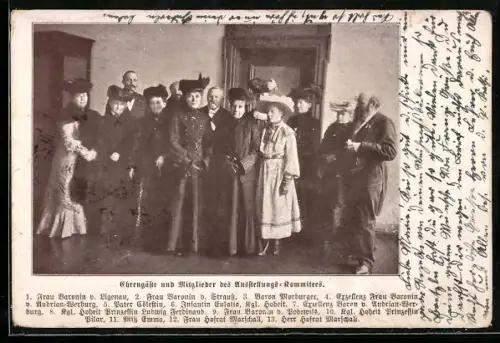 AK Frau Baronin von Ligenau, Frau Baronin von Strauss, Kgl. Hoheit Prinzessin Ludwig Ferdinand und Frau Hofrat Marschall