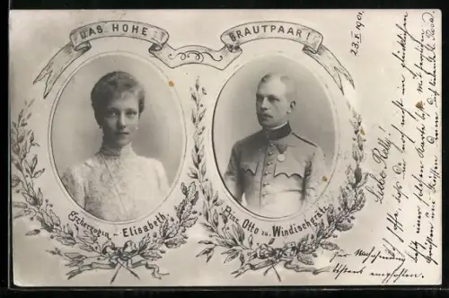 AK Erzherzogin Elisabeth und Prinz Otto zu Windischgrätz