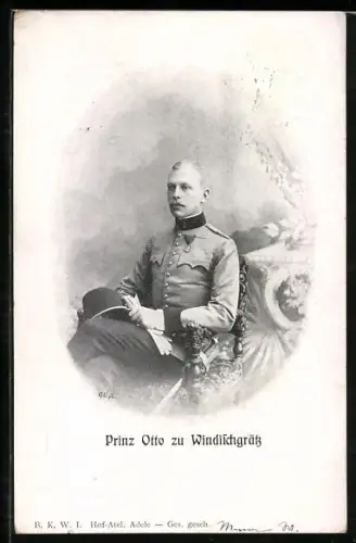AK Prinz Otto zu Windischgrätz in Uniform