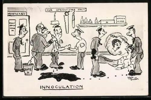 AK Matrosen der Royal Navy bei der Impfung