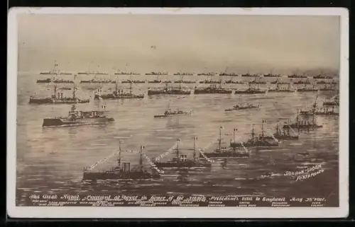 AK Schaubild der Kriegsschiffe der Royal Navy