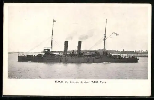 AK Kriegsschiff H.M.S. St. George, Cruiser, 7700 tons