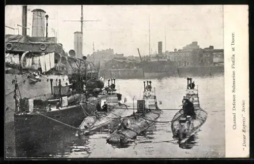 AK Dover, Channel Defence Submarine Flotilla in harbour, U-Boot
