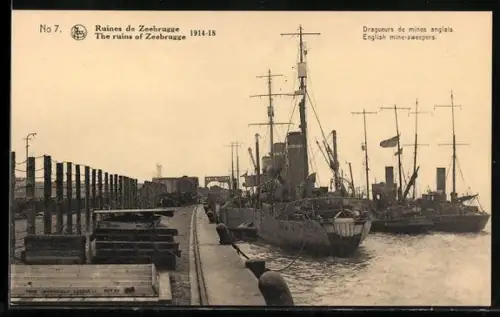 AK Zeebrugge, Dragueurs de mines anglais