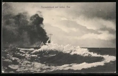 AK Kriegsschiff, Torpedoboot auf hoher See