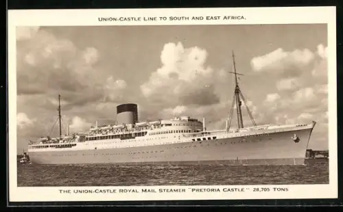 AK The Union-Castle Royal Mail Steamer Pretoria Castle, Passagierschiff