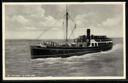 AK Passagierschiff SS Holland in volle zee