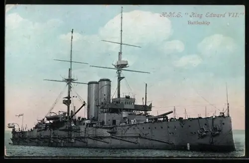 AK Battleship HMS King Edward VII, Kriegsschiff