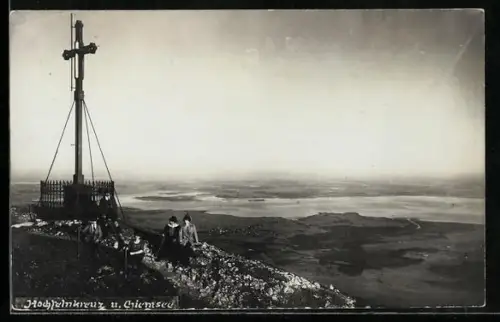 AK Chiemsee, Hochkreuz mit Talblick