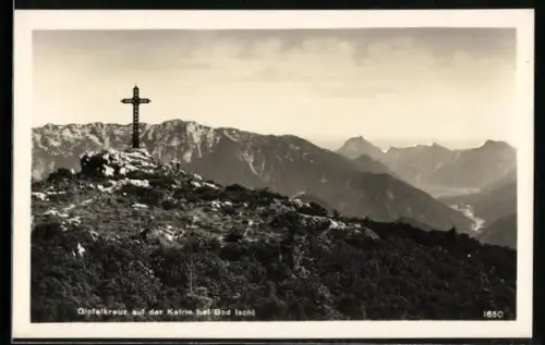 AK Bad Ischl, Gipfelkreuz auf der Katrin