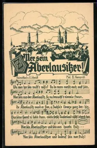 AK Zittau, Mer sein Äberlausitzer, Mit Text und Noten