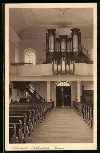 AK Blieskastel, Innenräume der Schlosskirche mit Orgel